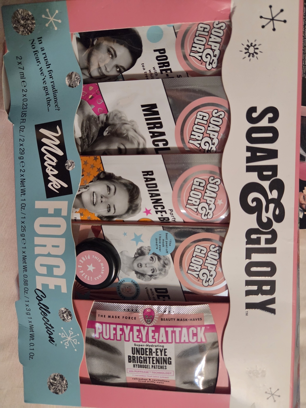 Soap & Glory Pink and Turquoise Mask Force Skincare Gift Set